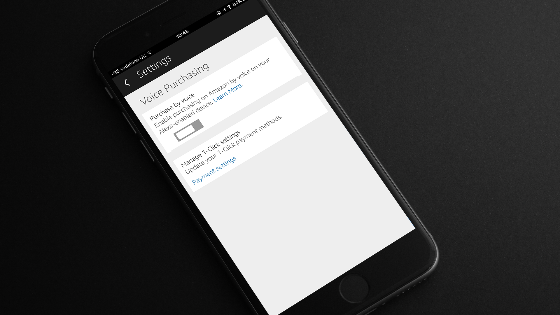 7. Switch off Voice Purchasing