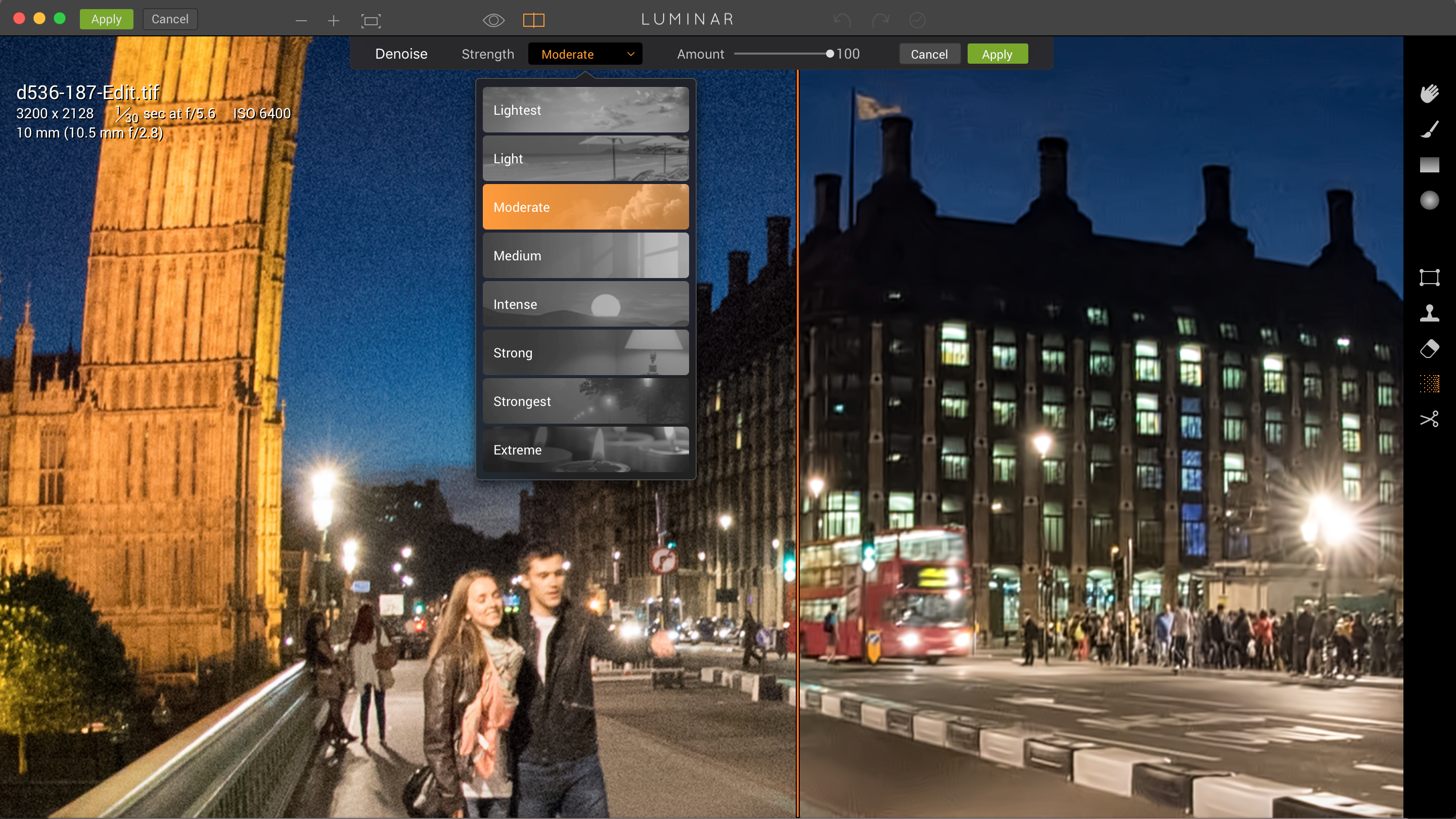 Luminar has noise reduction tools &amp;ndash; they look a lot like those in MacPhun's Noiseless app