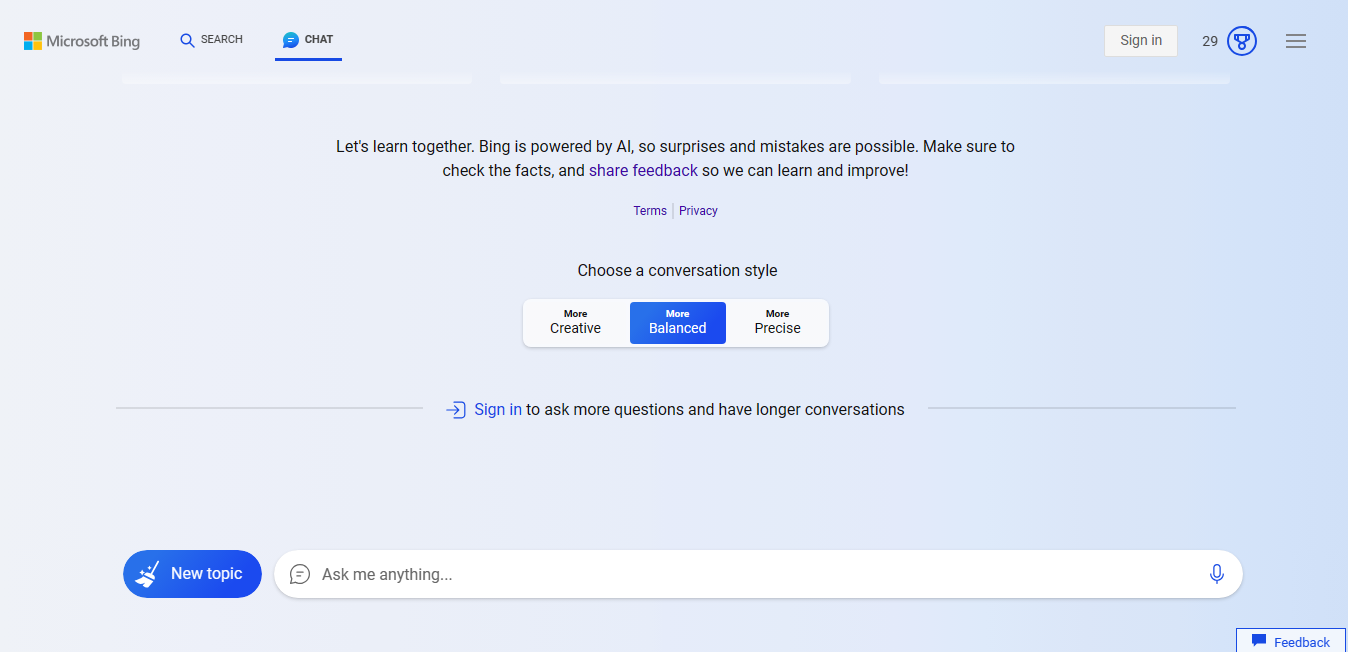 Bing chat
