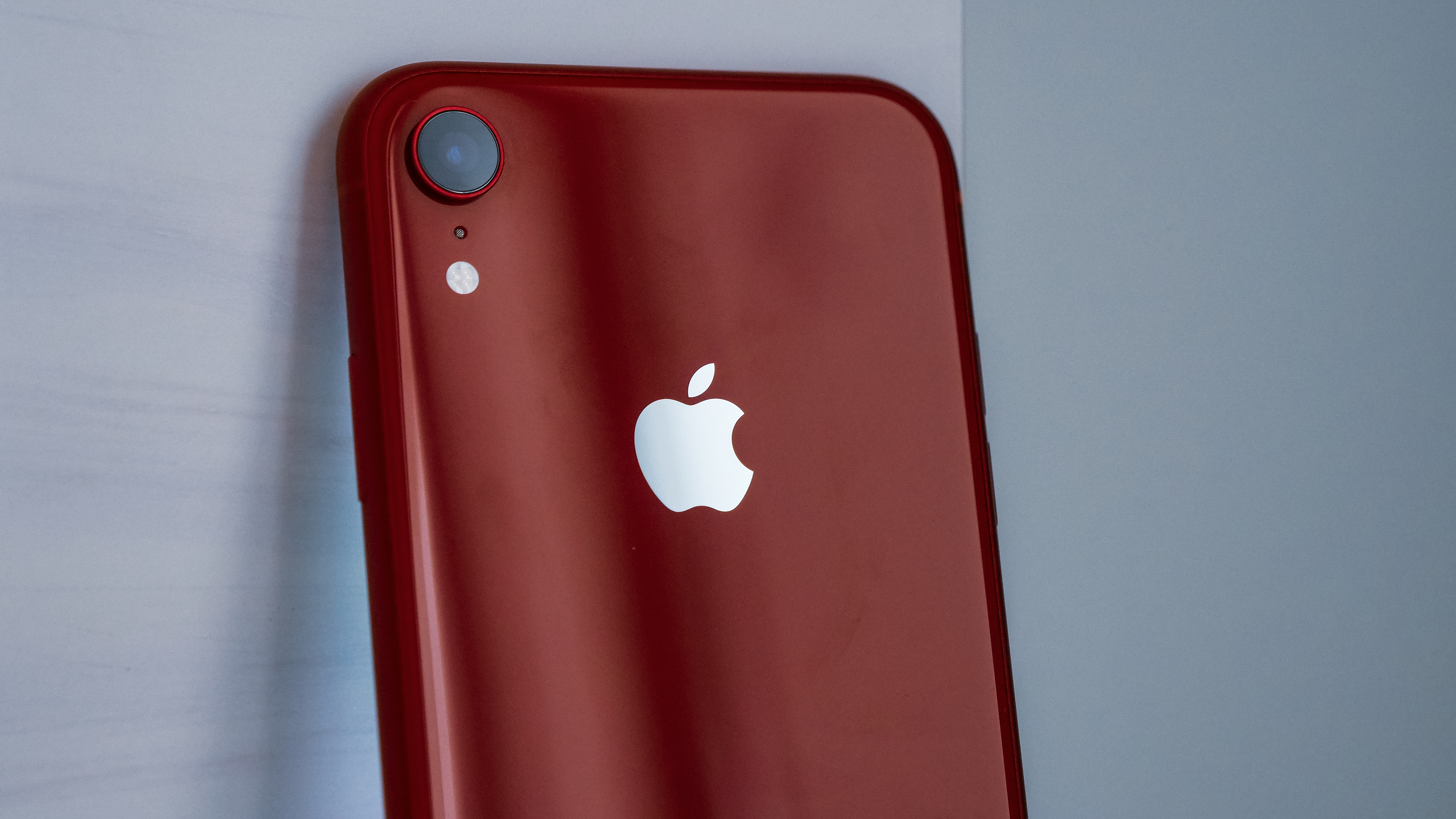 The top half of an iPhone XR from the back