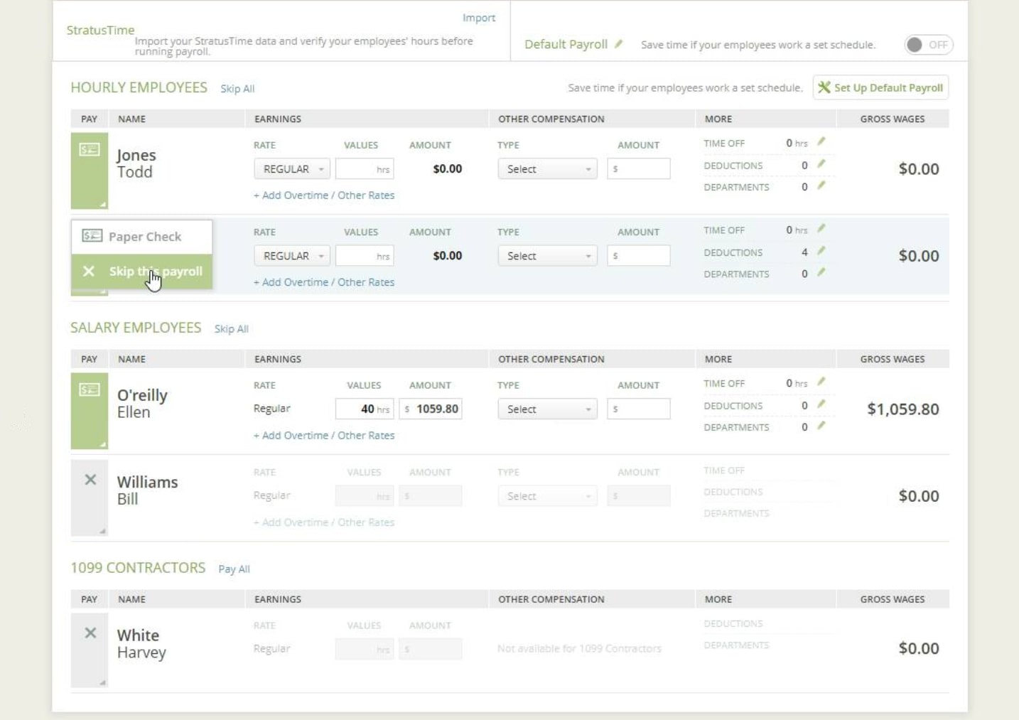 SurePayroll payroll management software