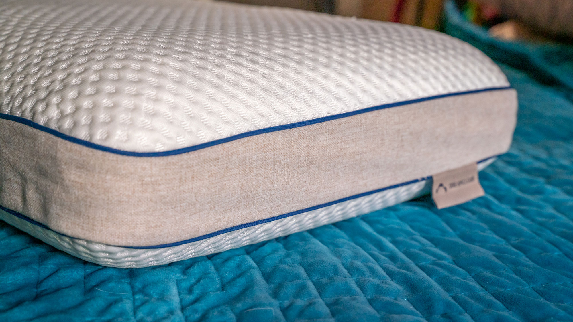 Close-up of the DreamCloud Best Rest pillow