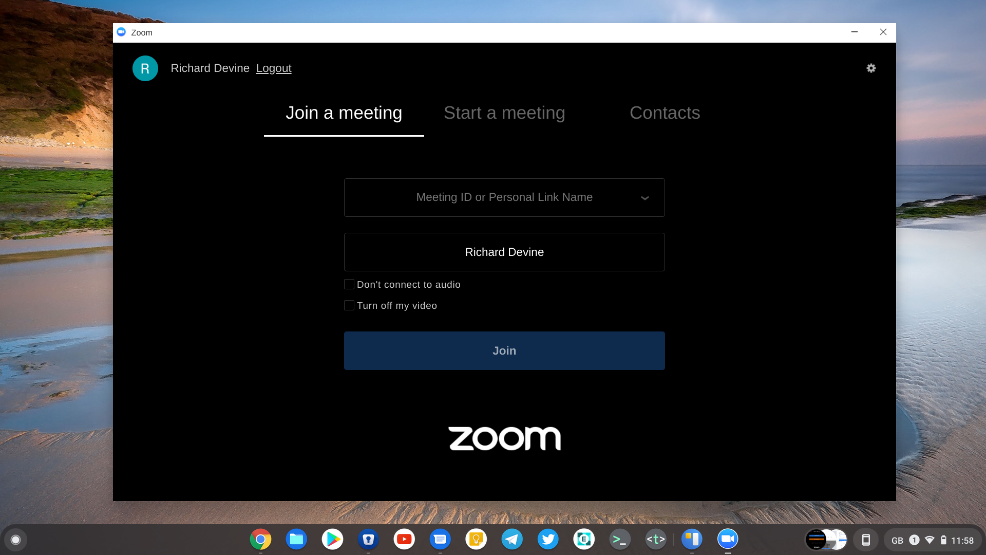 Zoom on Chromebook