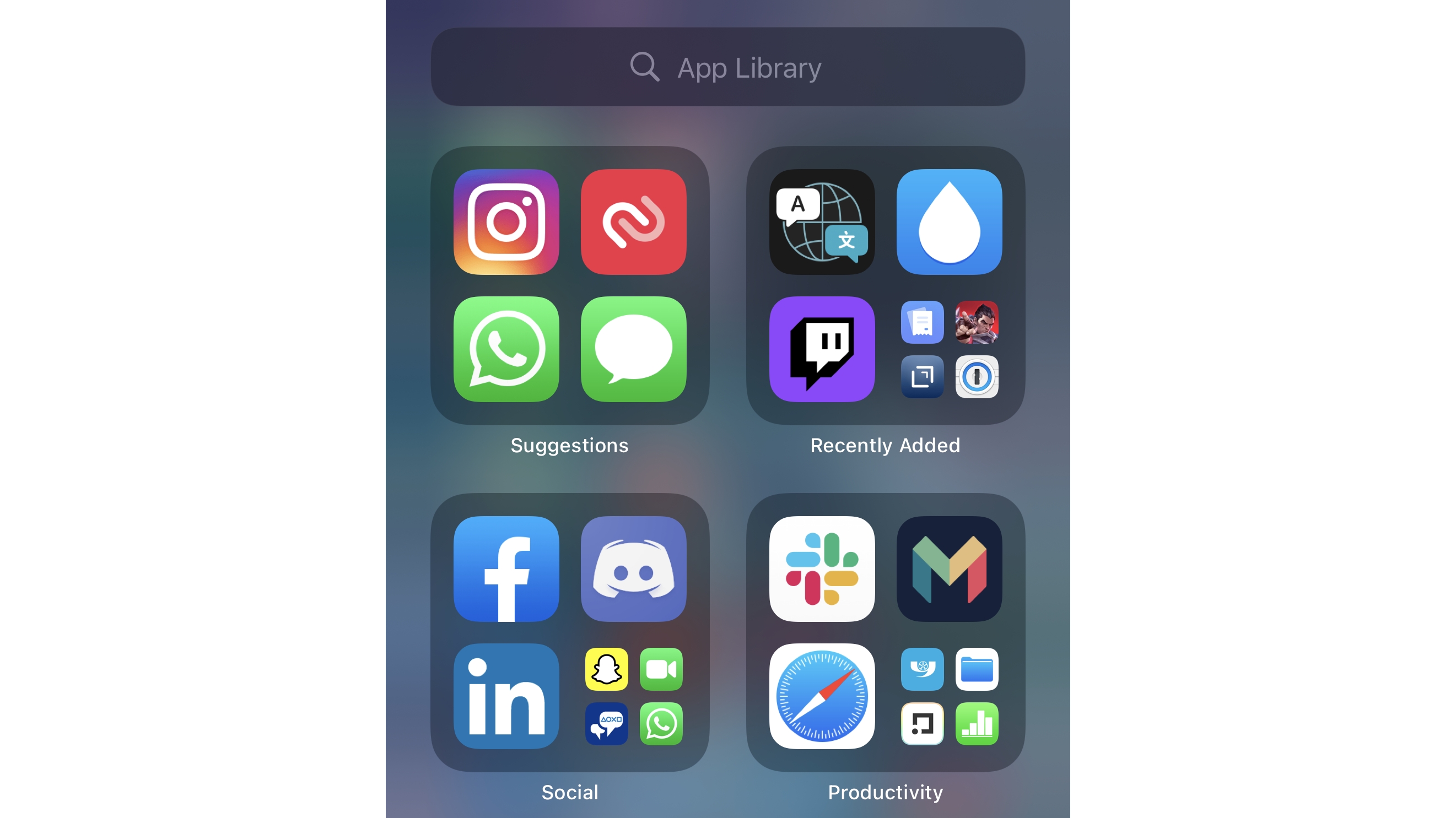 iOS 14 App Library