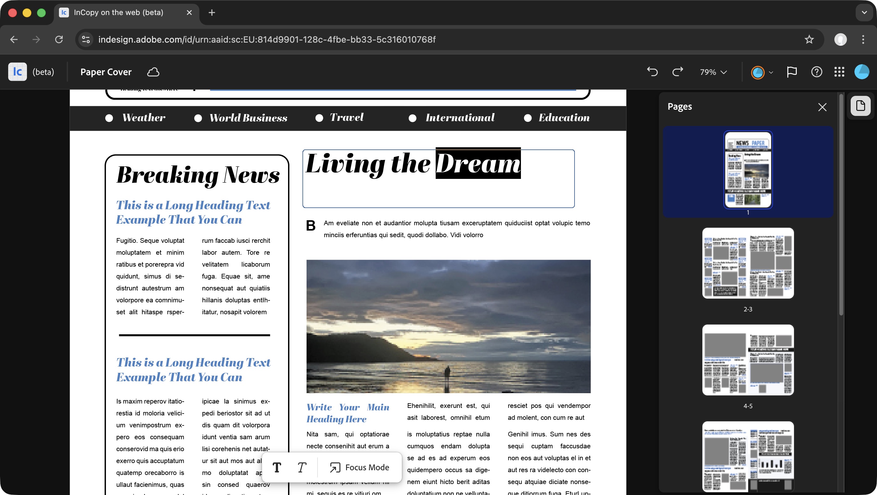 Using Adobe InDesign on a Mac during our review process
