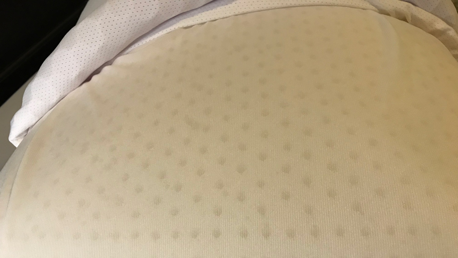 Close up of the Purple Harmony Pillow's latex fill