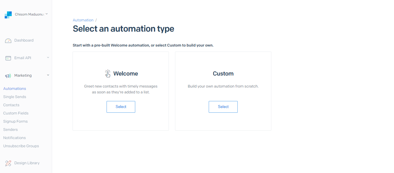 SendGrid automations