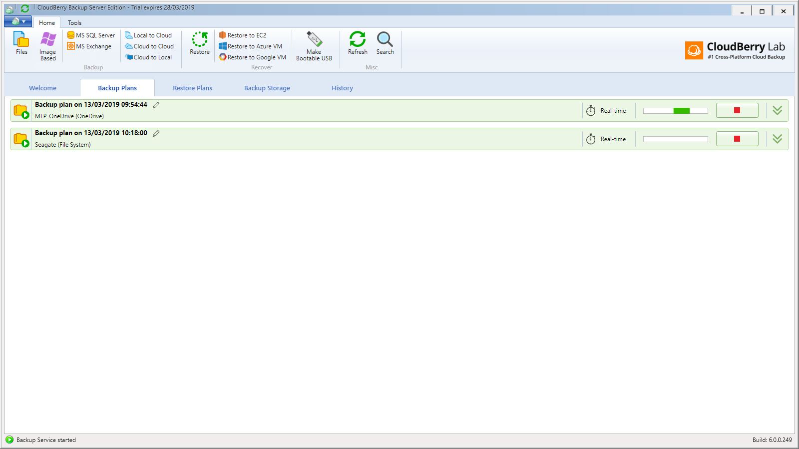 Scheduled backups