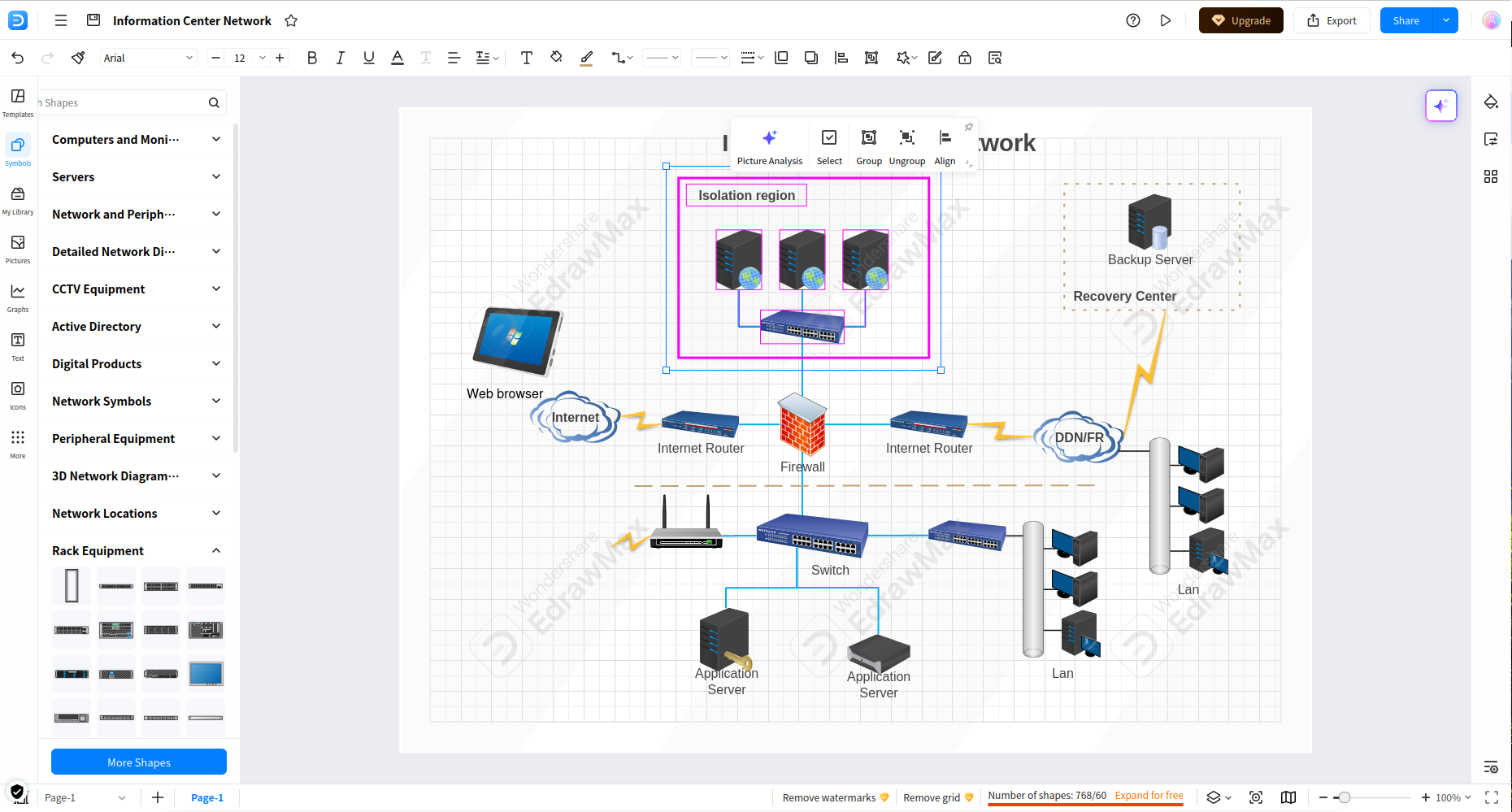 EdrawMax editing
