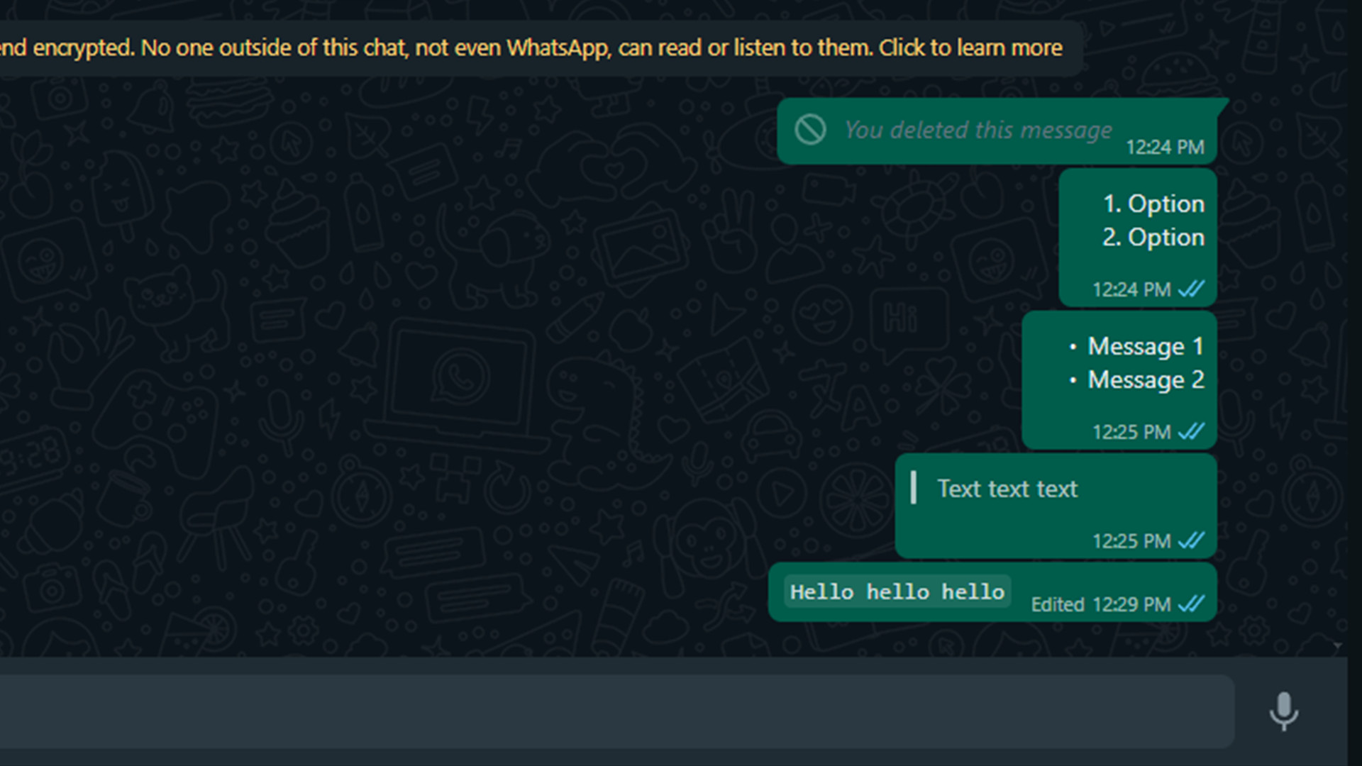 WhatsApp's new formatting tools