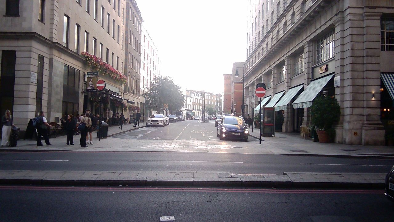 Sample image taken with Godox C100, showing street scene in London's Victoria