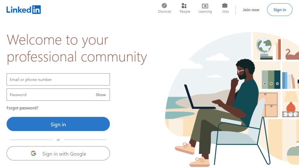 LinkedIn website screenshot.