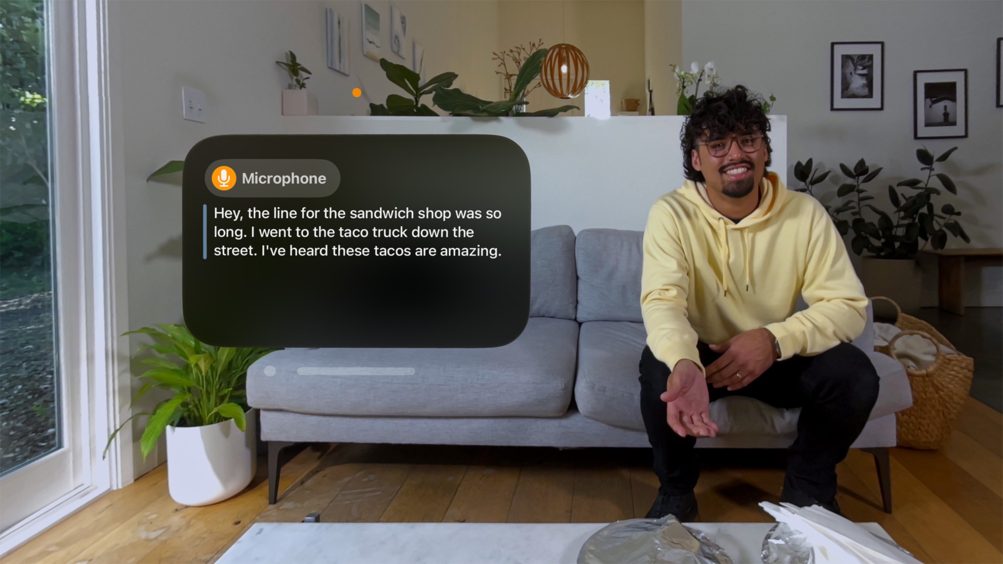 A look at Live Captions in visionOS at Apple Vision Pro