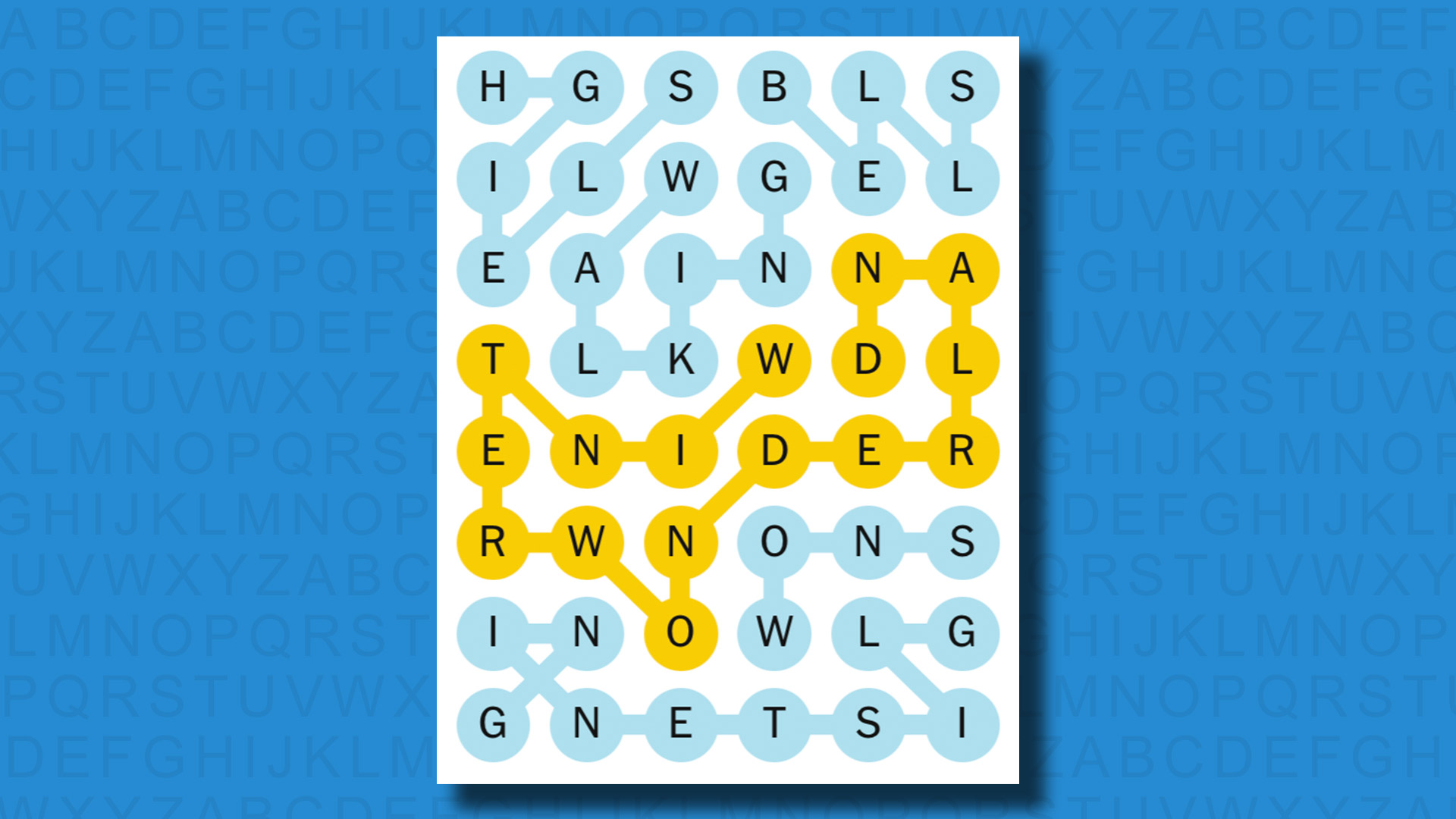 NYT Strands answers for game 294 on a blue background