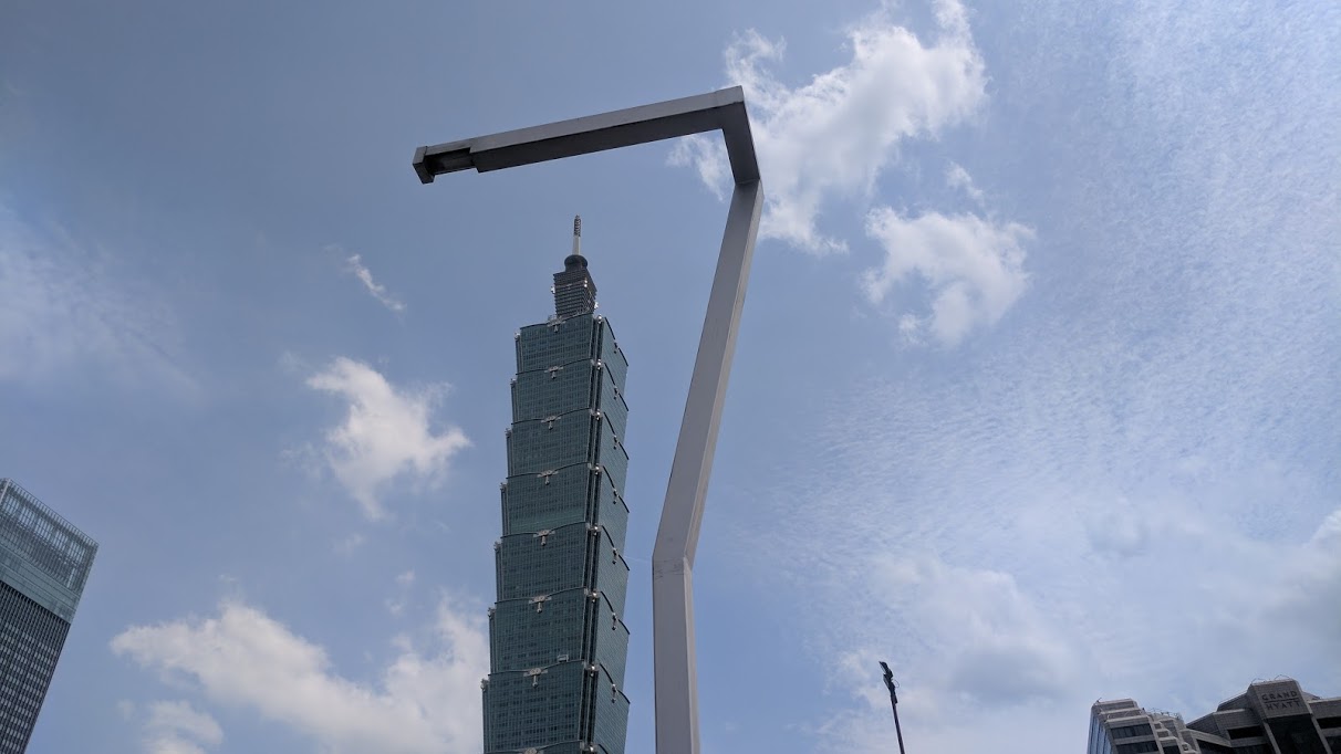 A smart streetlight in Taipei
