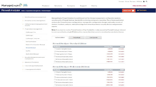 ManageEngine Firewall Analyzer