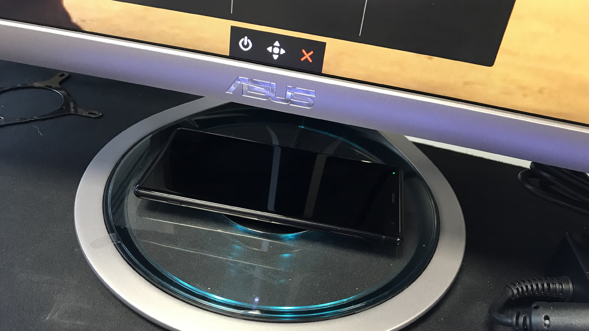 You can wirelessly charge your devices with this monitor