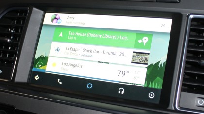 At the top, you can see messages peek in as status bar notifications