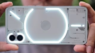 Nothing Phone (1) being held with two hands
