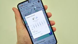 Google Maps weather update running on Nothing Phone 2 Android phone 