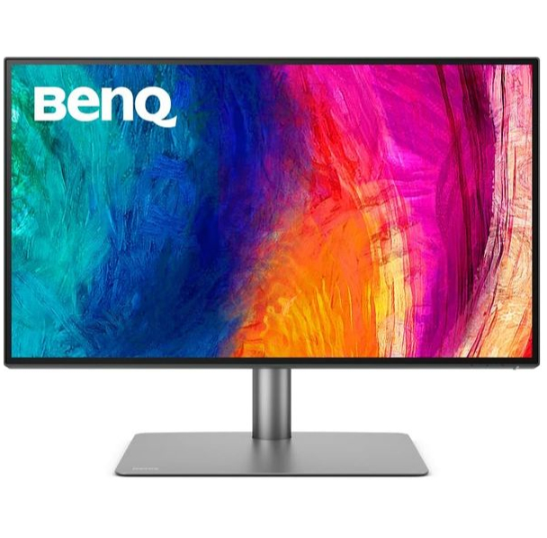A BenQ PD2725U against a white background