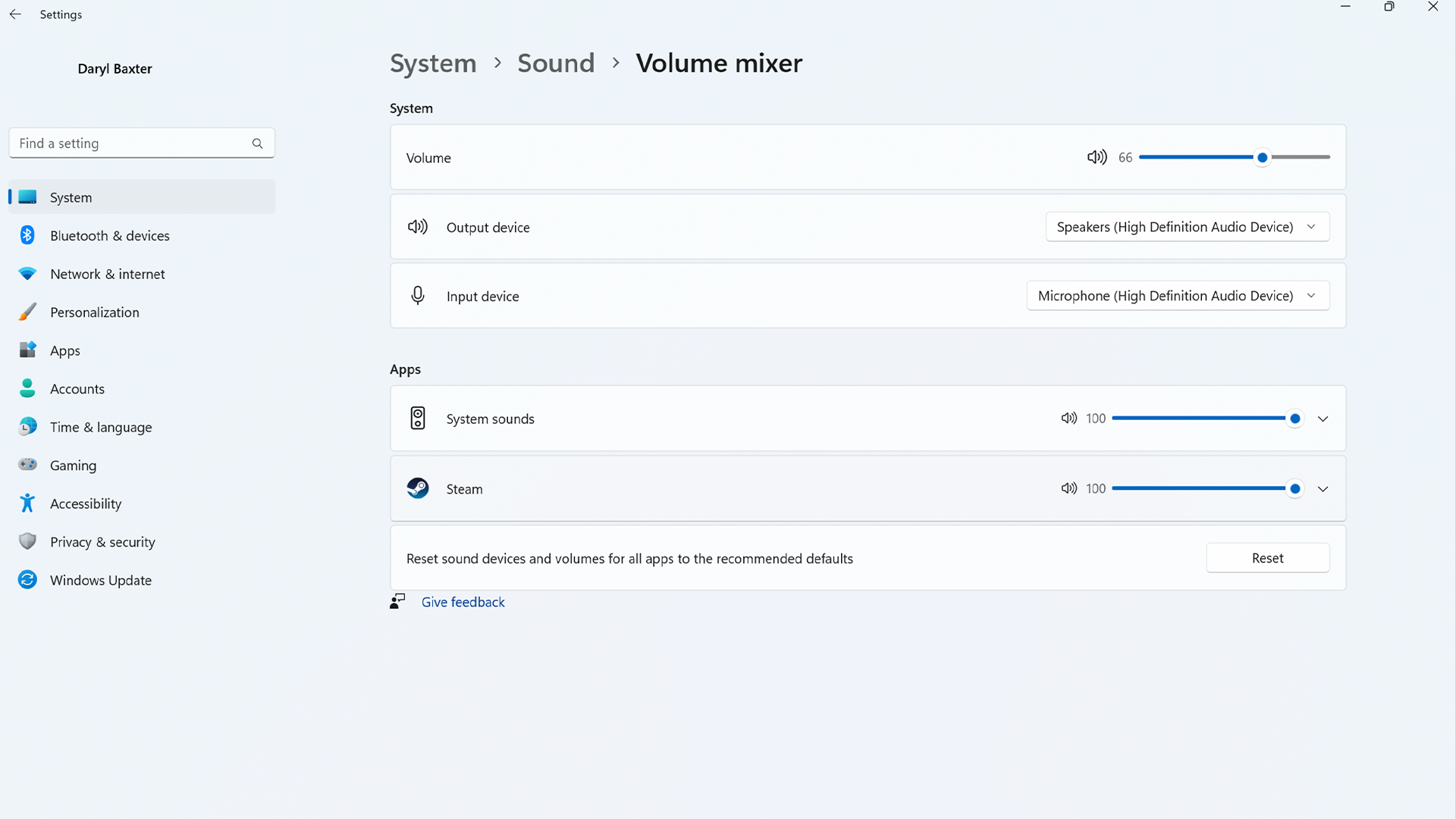 Windows 11 Volume