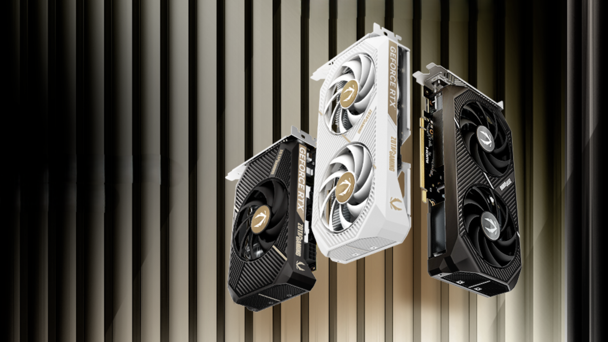 Render of Zotac GeForce RTX GPUs