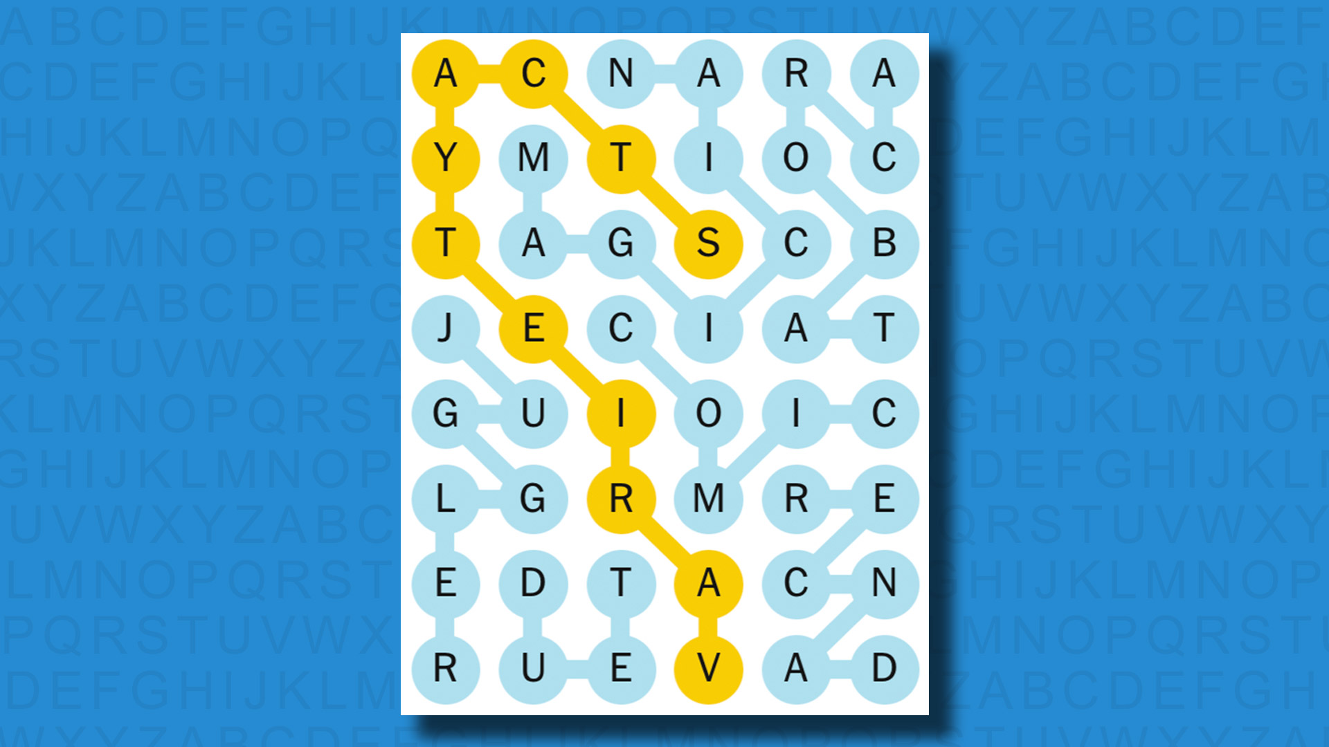 NYT Strands answers for game 414 on a blue background