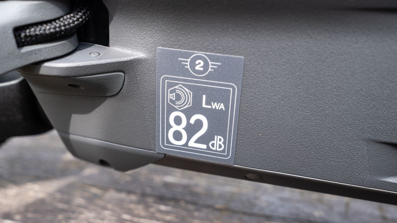DJI Mavic 3 Pro drone closeup of its official decibel level