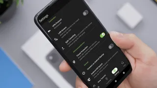 The settings menu for IPVanish on a smartphone with the Threat Protection tool toggled on.