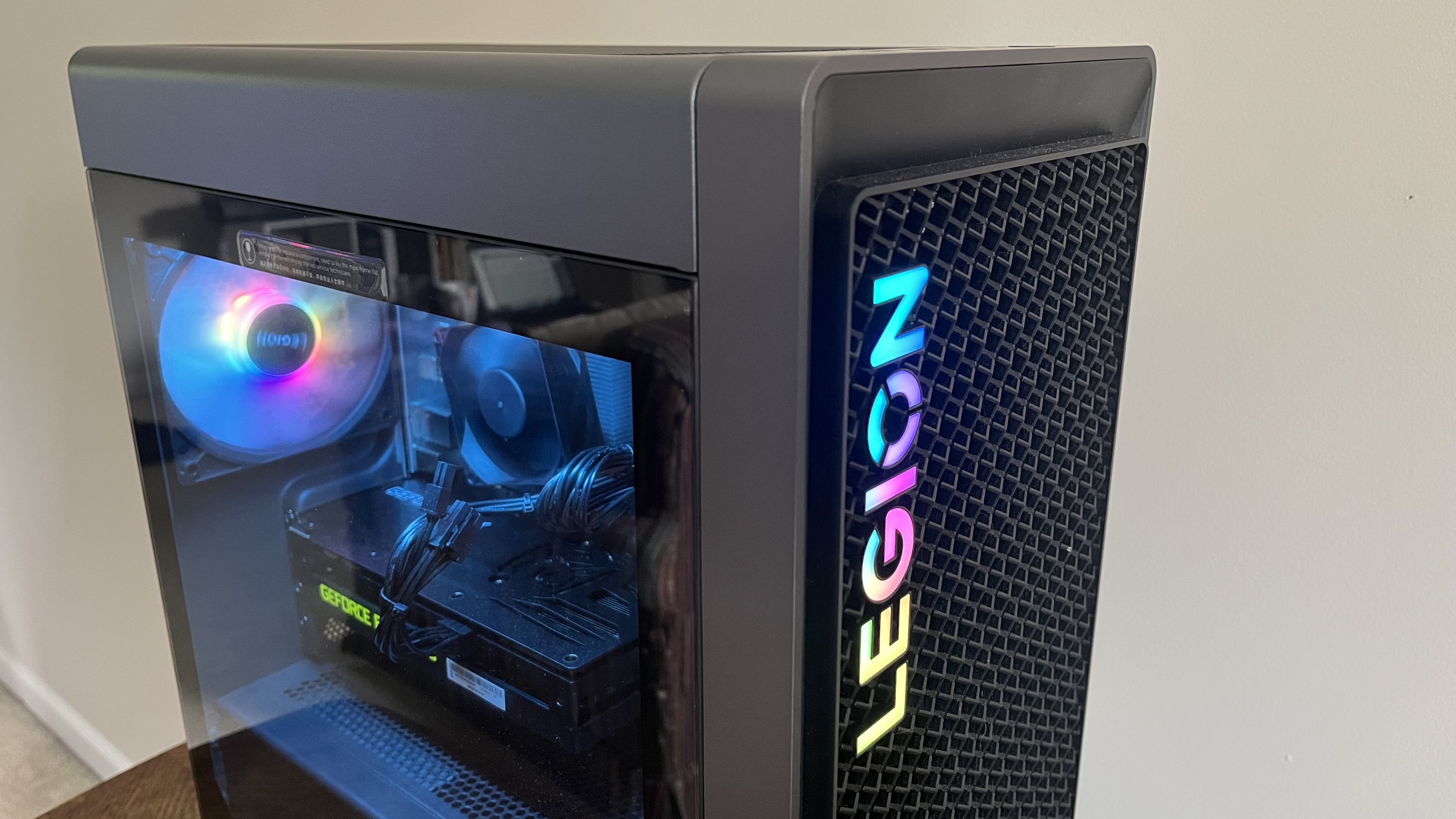 Lenovo Legion Tower 5i on a side table