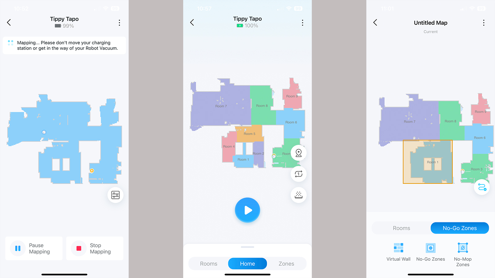 Tapo app screenshots for the TP-Link Tapo RV30 Plus