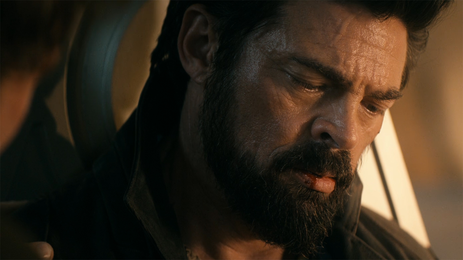 A close up of a dying Billy Butcher's face in The Boys season 5 episode 8