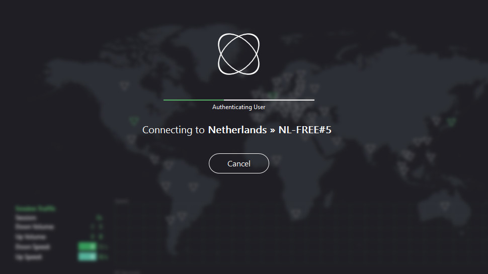 The ProtonVPN Windows app connecting to a server