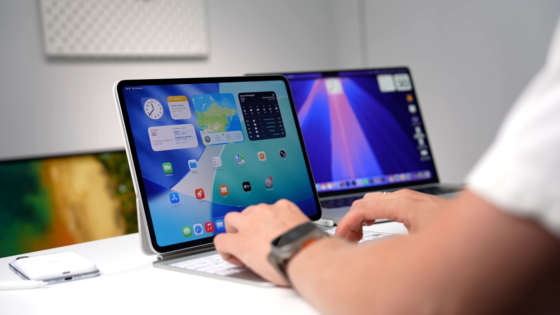 The leaked M5 iPad Pro being unboxed by Romancev768 on YouTube.