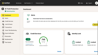 The LifeLock dashboard