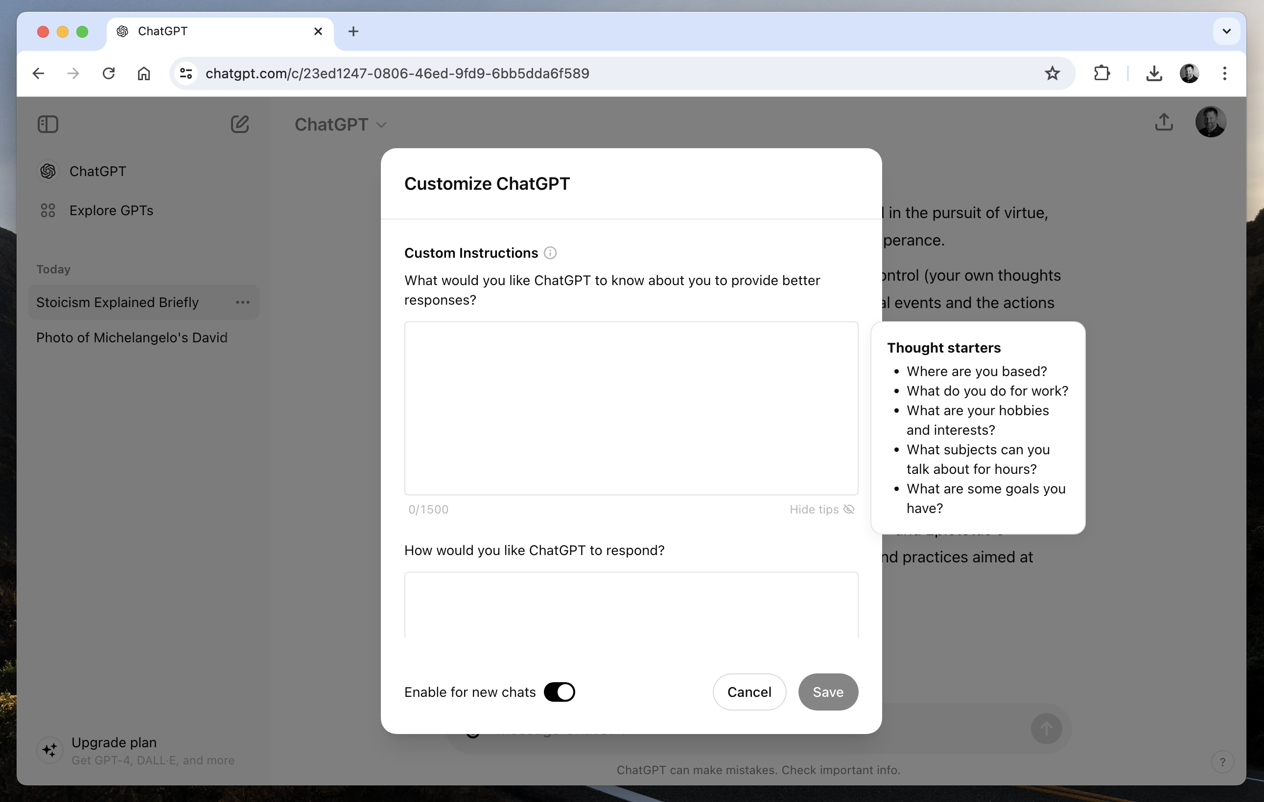 Customizing ChatGPT-4o