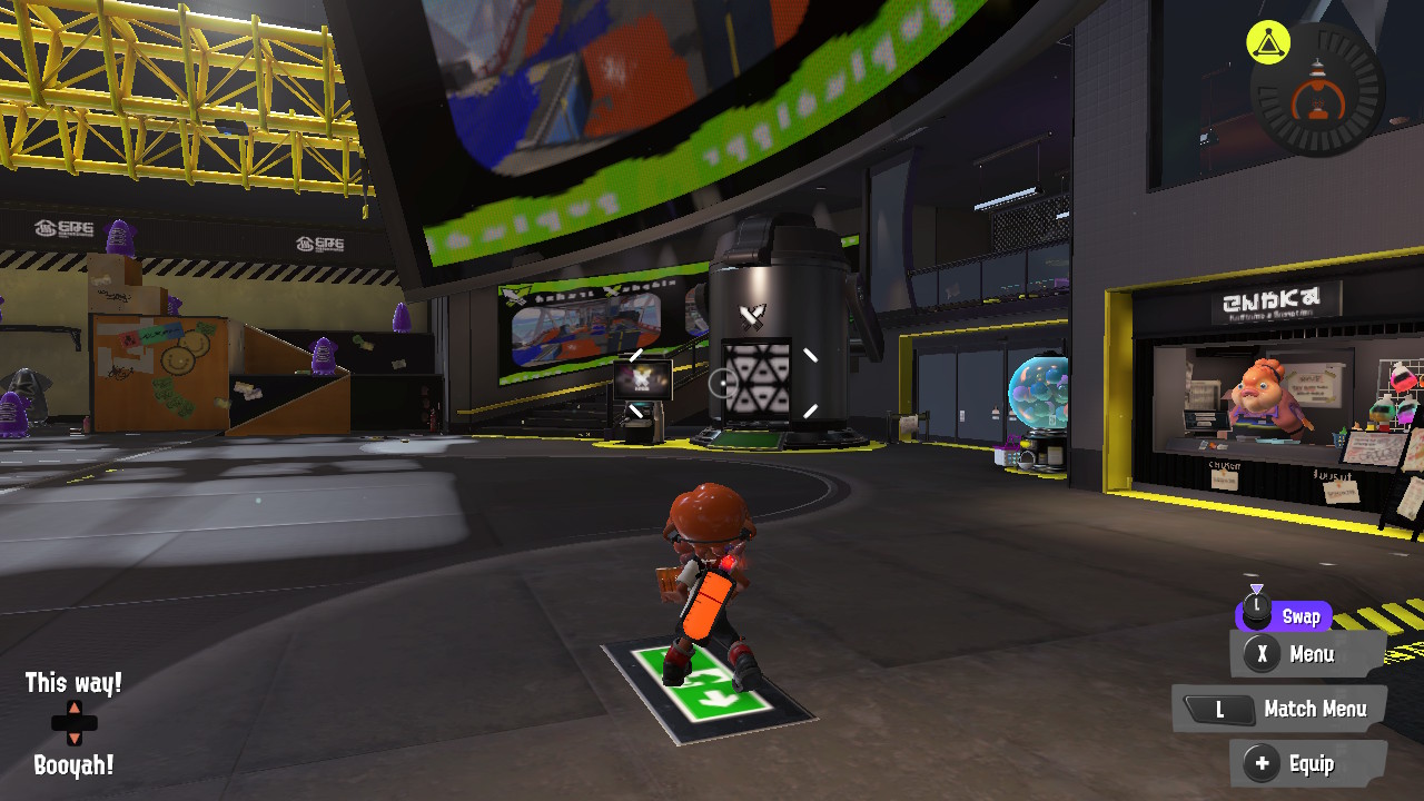 Splatoon 3 locker guide, inside the lobby