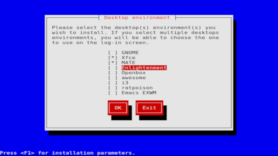 screenshot of the Guix installer