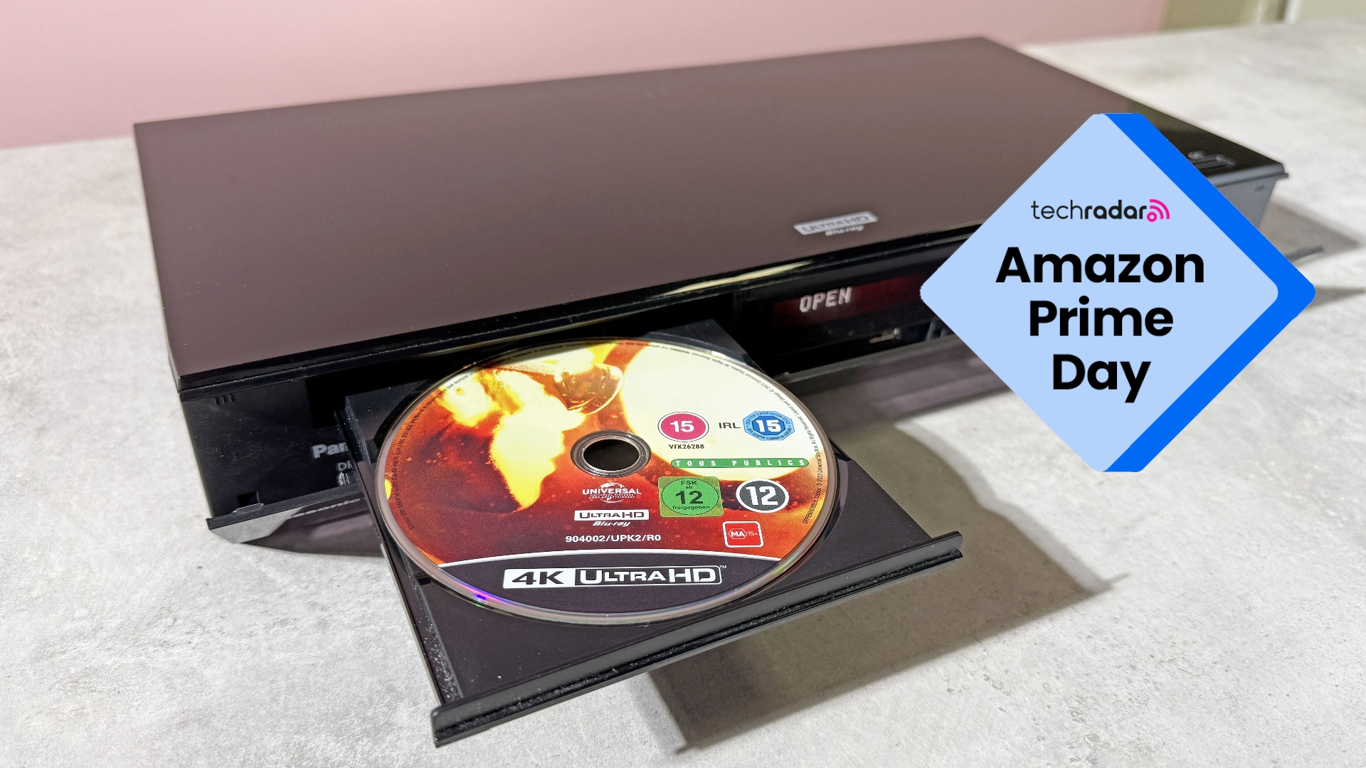 The Oppenheimer 4K Blu-ray in a Panasonic Blu-ray player