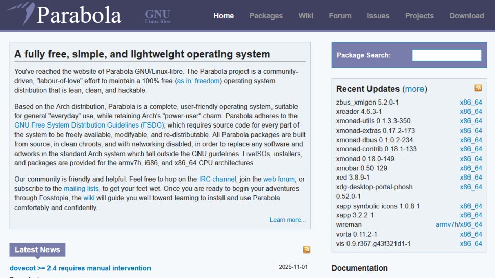Parabola website screenshot (January 2026).
