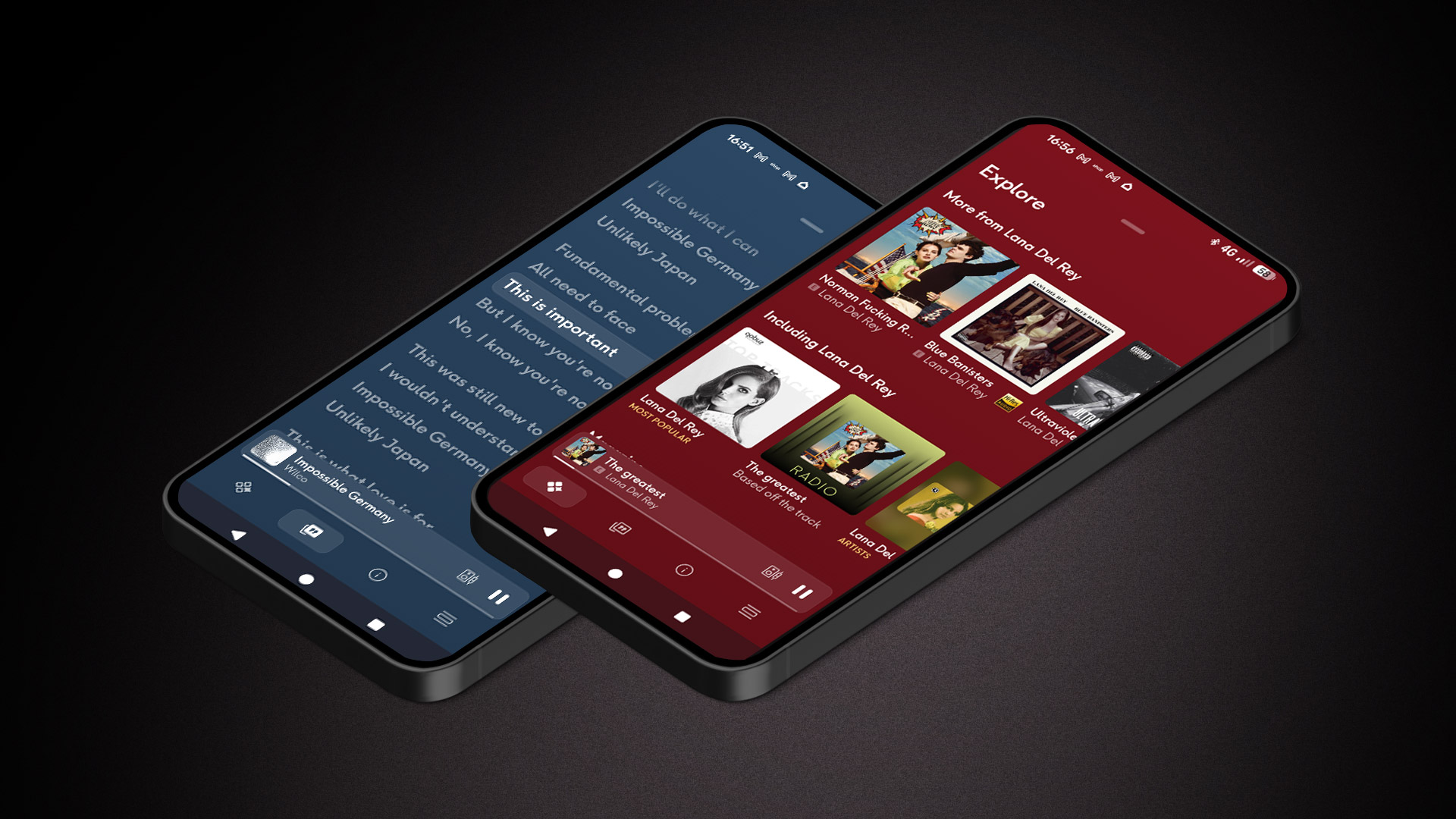 Qobuz screenshots on an Android phone