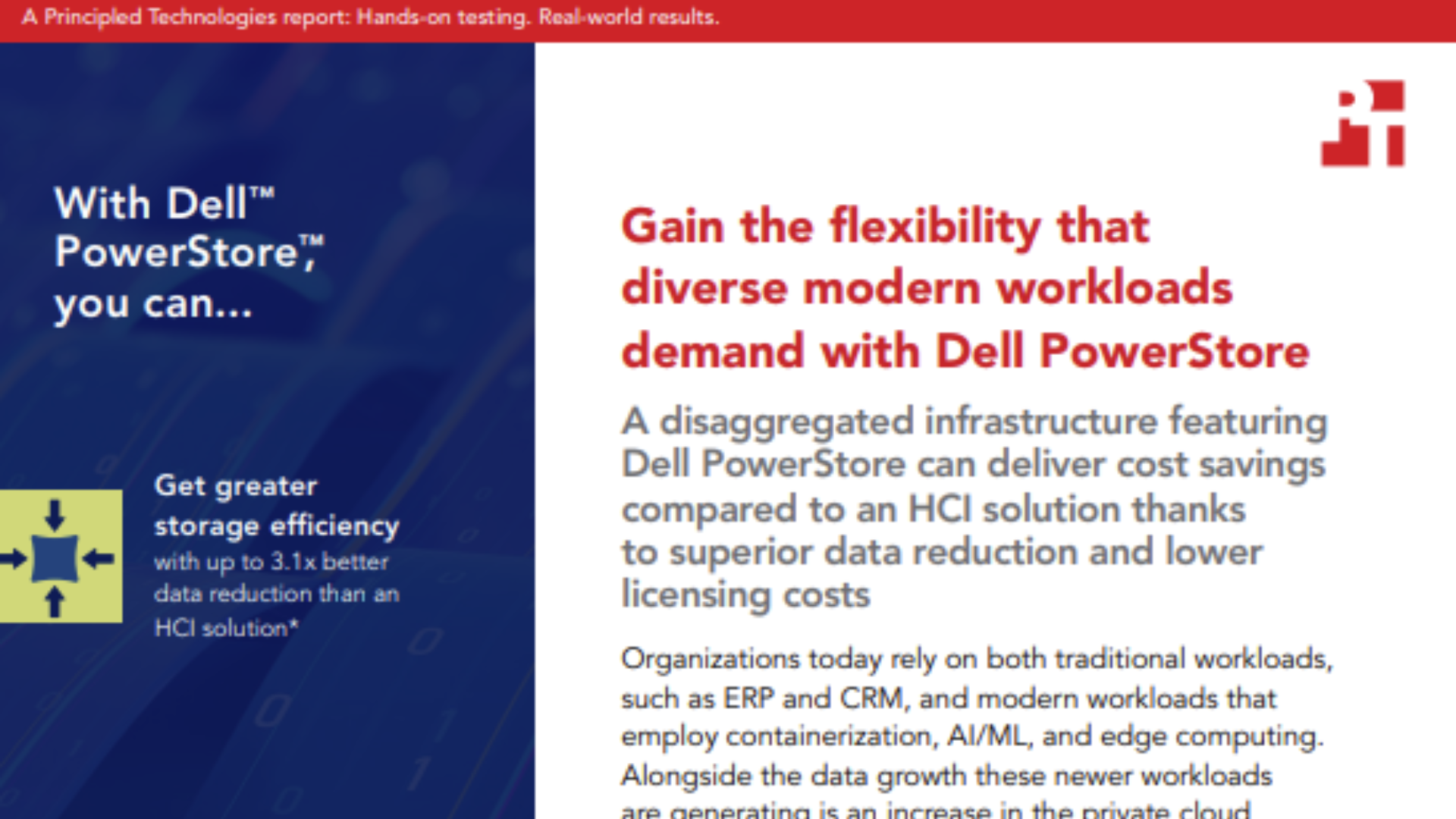 Gain the flexibility that diverse modern workloads demand with Dell PowerStore