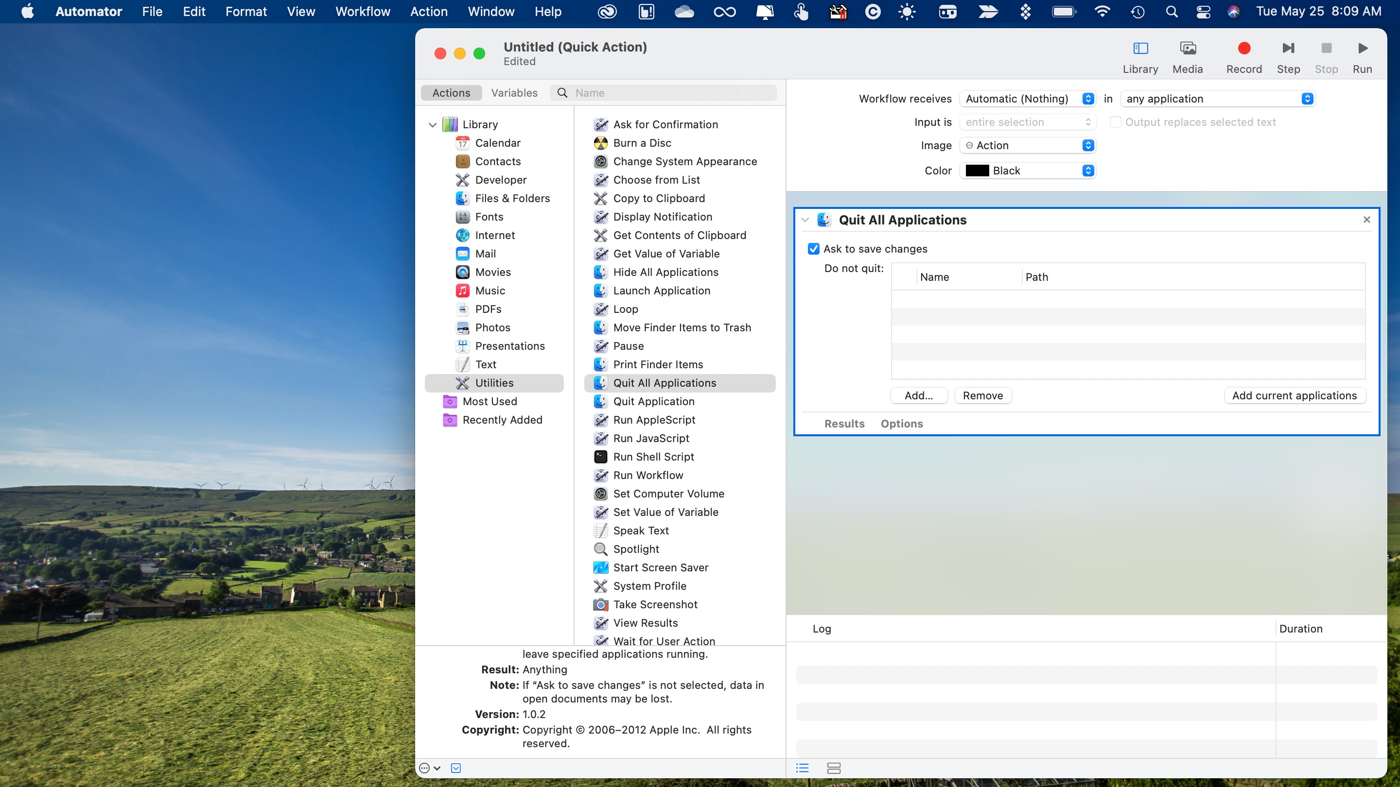 Automator Quit All Applications