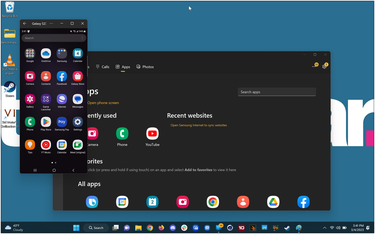 screenshot of Samsung's Multi Control feature