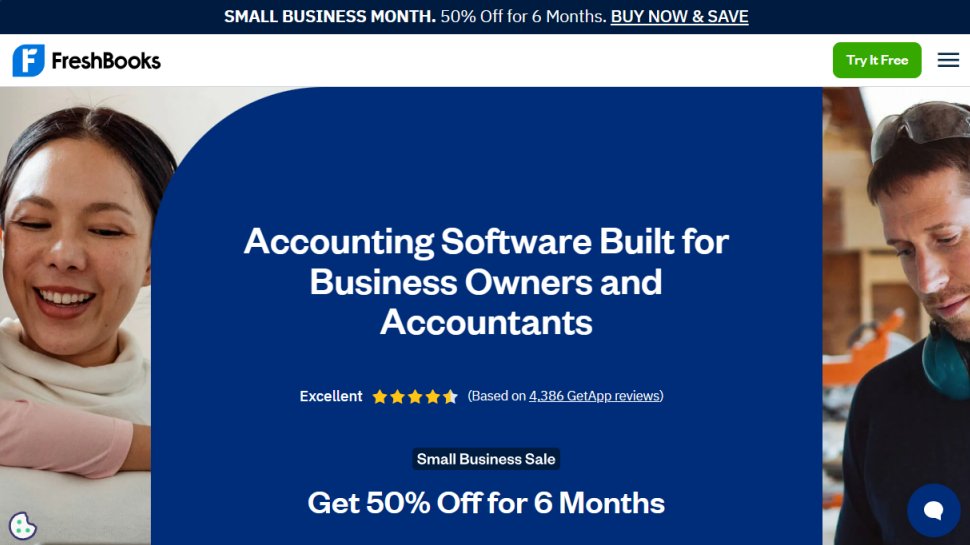 FreshBooks website screenshot.