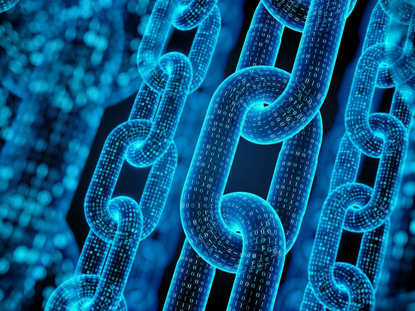 A digital representation of blockchain.