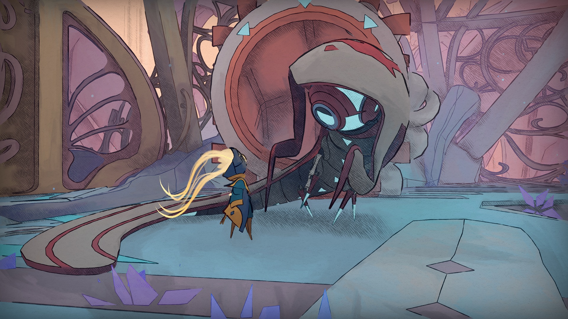 A screenshot from Mio: Memories in Orbit