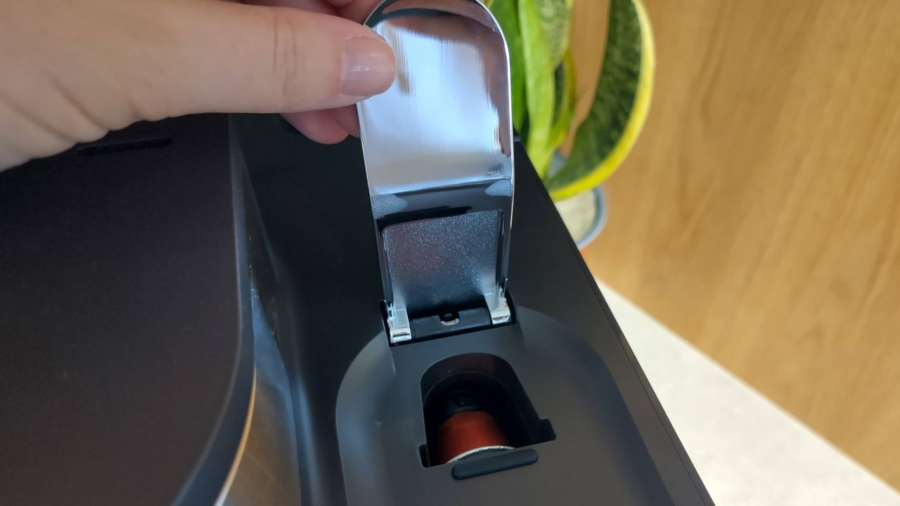 Nespresso Original capsule inserted in Ninja Prestige Dual-Brew System