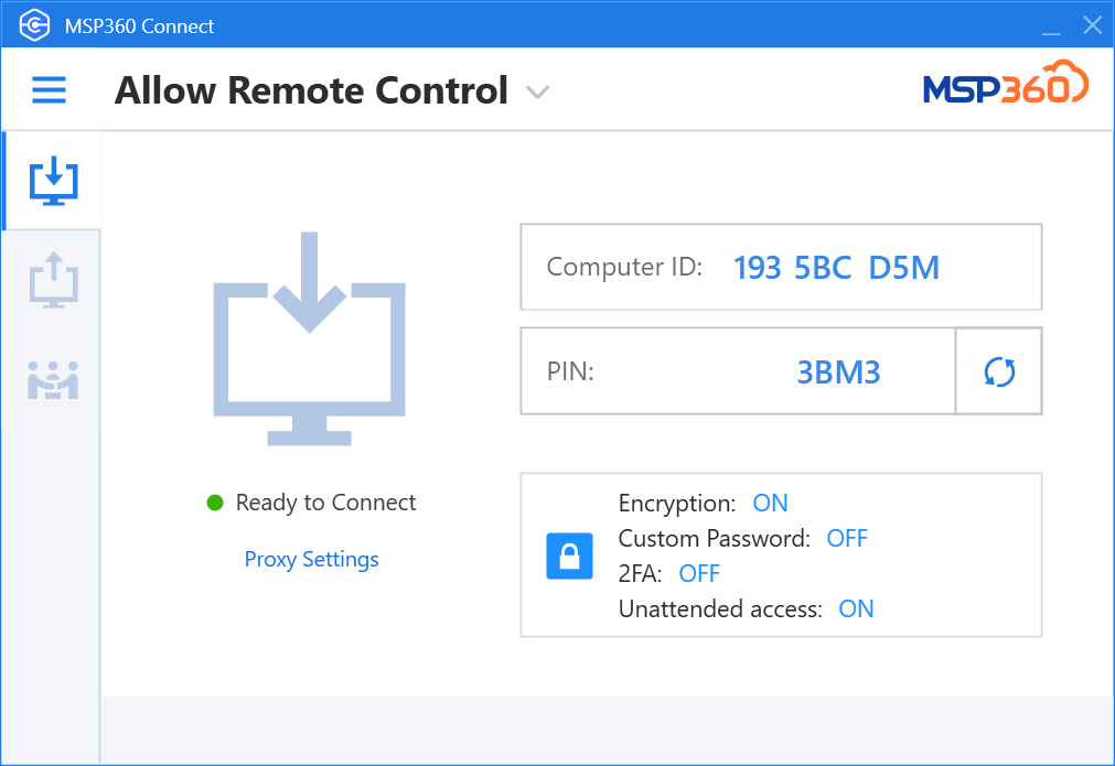 MSP360 Remote Assistant